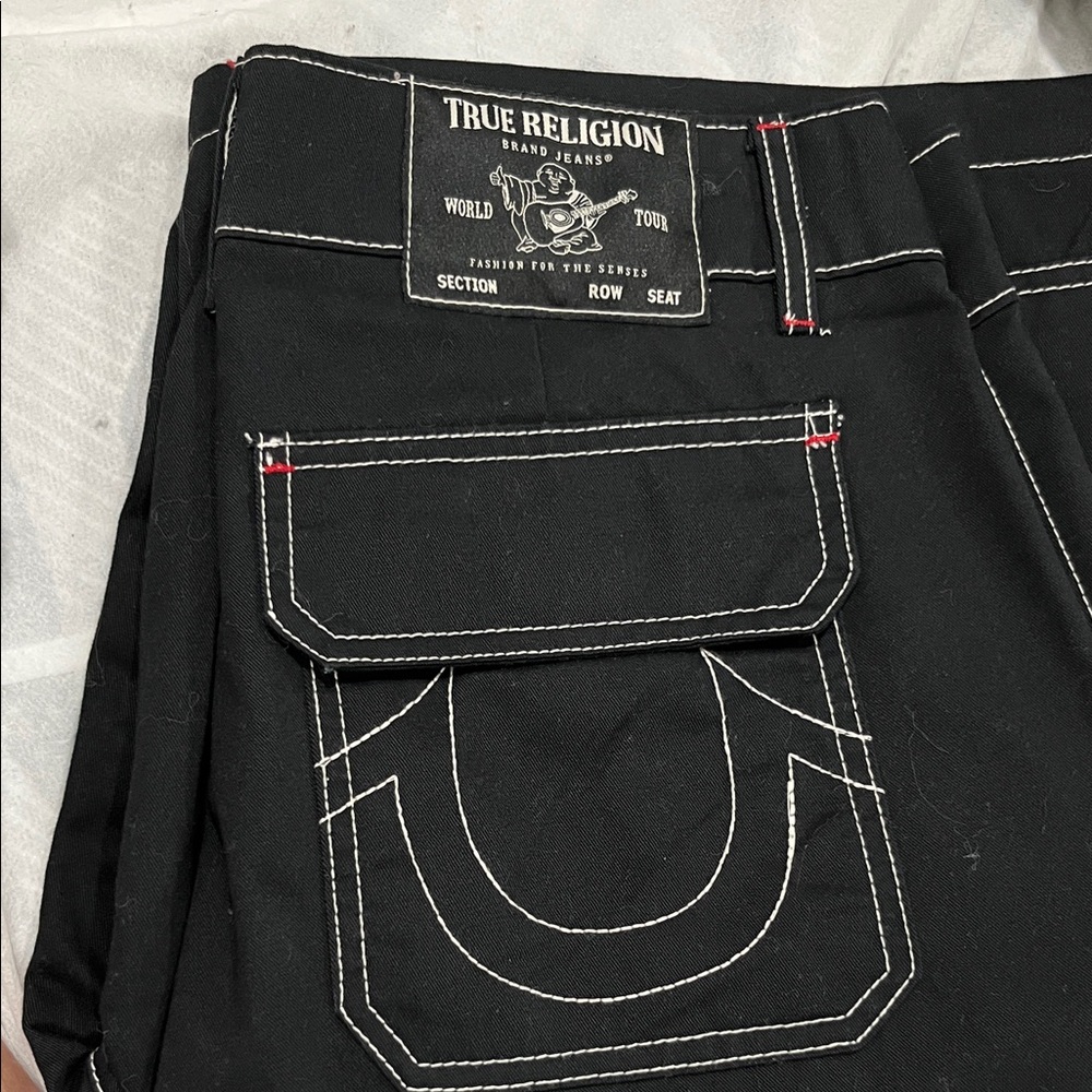 True Religion Men's Black Relaxed Jeans